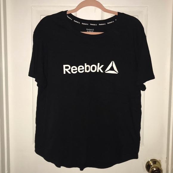 NWOT Woman’s Reebok Logo Short Sleeve Shirt Size XL - Picture 1 of 2
